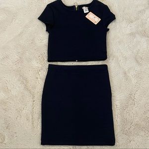 GIRLS Navy Sally Miller Sydney Set (top+skirt set)